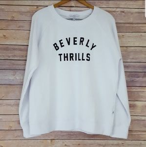 NWT Beverly Thrills White Sweatshirt One Si